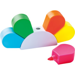 Textmarkerblume mit 5 farbigen Textmarkern LILLIAN