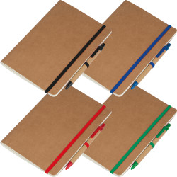 A5 Notizheft mit Kugelschreiber