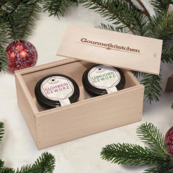 Gourmetkästchen mit 2 Weihnachts-Spezialitäten im Glas Gourmetkästchen mit 2 Weihnachts-Spezialitäten im Glas
