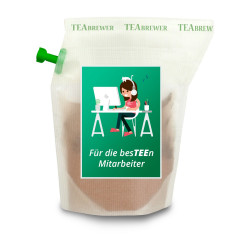Geschenkartikel / Präsentartikel: Tee-Brühbeutel, Für die besTEEn Mitarbeiter, Tasty Berry, wiederverwendbar
