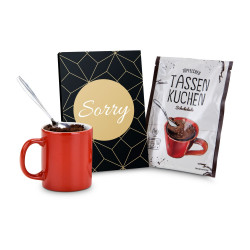 Geschenkartikel / Präsentartikel: Tassenkuchen Schokolade 70 g, Sorry Geschenkartikel / Präsentartikel: Tassenkuchen Schokolade 70 g, Sorry