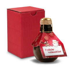 Geschenkset / Präsenteset: Kleinste Sektflasche: Fröhliche Weihnachten