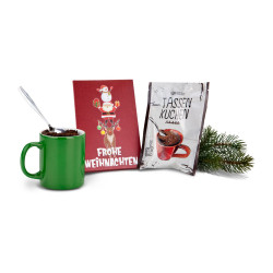 Geschenkset / Präsenteset: Frohe Weihnachten Tassenkuchen Geschenkset / Präsenteset: Frohe Weihnachten Tassenkuchen