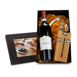 Geschenkset / Präsenteset: Buche-Block mit Wein Geschenkset / Präsenteset: Buche-Block mit Wein