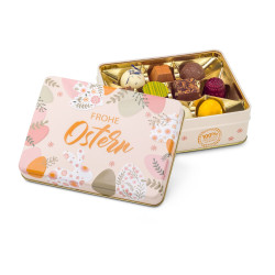 Geschenkartikel / Präsentartikel: Frohe Ostern - Pralinendose mit 125 g Geschenkartikel / Präsentartikel: Frohe Ostern - Pralinendose mit 125 g
