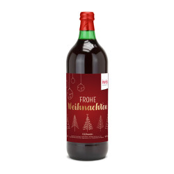 Glühwein - Flasche grün, mit Schraubverschluss, 1 l - individuelles Etikett Glühwein - Flasche grün, mit Schraubverschluss, 1 l - individuelles Etikett