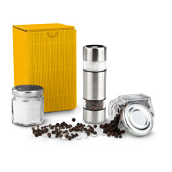 Geschenkset / Präsenteset: Salz & Pfeffer im Miniformat, gelbe Verpackung Geschenkset / Präsenteset: Salz & Pfeffer im Miniformat, gelbe Verpackung