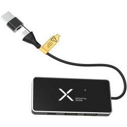 SCX.design H20 8-in-1 USB-Hub mit dualem Eingang und 6 Ports und Leuchtlogo SCX.design H20 8-in-1 USB-Hub mit dualem Eingang und 6 Ports und Leuchtlogo