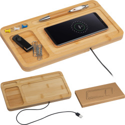 Deskorganizer mit integriertem Wireless Charger Deskorganizer mit integriertem Wireless Charger