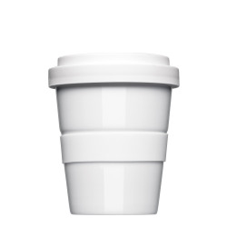 Kaffebecher "Coffee2Go-Becher Mini", mit glatter oder geriffelter Siliconbanderole