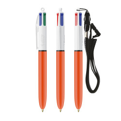 BIC® 4 Colours® Fine with lanyard ballpen