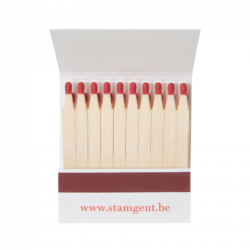 Streichholzmäppchen mit großen Streichhölzern