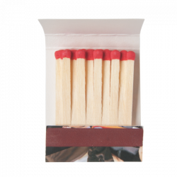 Streichholzmäppchen mit kleinen Streichhölzern