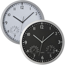 Wanduhr mit Hygro - und Thermometer Wanduhr mit Hygro - und Thermometer