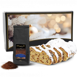 500g Dresdner Stollen® in Geschenkkarton mit 100g Stollentee 500g Dresdner Stollen® in Geschenkkarton mit 100g Stollentee