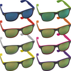 Sonnenbrille aus Kunststoff mit verspiegelten Gläsern, UV 400 Schutz Sonnenbrille aus Kunststoff mit verspiegelten Gläsern, UV 400 Schutz