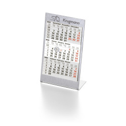 Aufstellkalender Edelstahl 1 Jahr