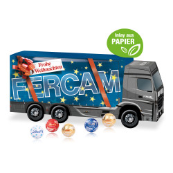 3D Adventskalender "LKW", Lindt Schokolade, Papier-Inlay