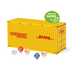 3D Adventskalender "Container", Lindt Minis, Inlay aus Papier