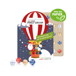 Adventskalender "individuelle Kalenderform", Lindt Minis, Inlay aus Papier