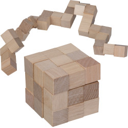 Würfelschlange aus Holz EMANUELE