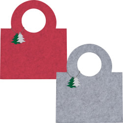 Tasche aus Filz mit Tannenbaumanhänger
