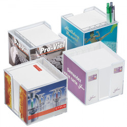 Zettelbox "Sigma", doppelwandig mit Köcher