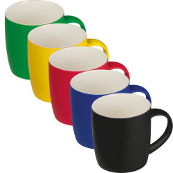 Tasse aus Porzellan, außen gummiert, 300ml