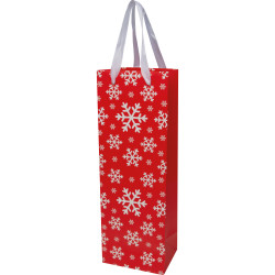 Weihnachtstragetüte aus Papier für eine Flasche Weihnachtstragetüte aus Papier für eine Flasche