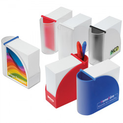 Zettelbox mit integriertem Köcher "Design" Zettelbox mit integriertem Köcher "Design"