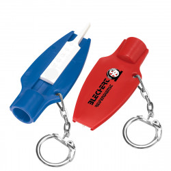 Reifenprofiltiefenmesser mit Ventilkappendreher mit Gliederkette