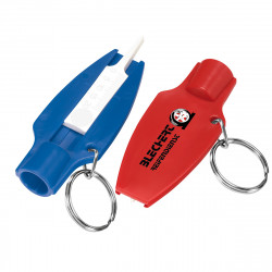 Reifenprofiltiefenmesser mit Ventilkappendreher mit Schlüsselring