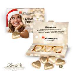 Präsentbox "Business", Lindt Schokoherzen - Weihnachten