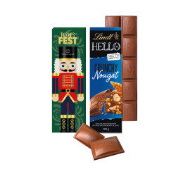Lindt HELLO Schokoladentafel im Werbeschuber - Weihnachten