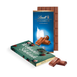 Premium Lindt Schokoladentafel im Werbeschuber - Weihnachten