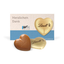 Werbe-Klappkarte, Lindt Schokoladenherz, 20 g