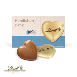 Werbe-Klappkarte, Lindt Schokoladenherz, 20 g