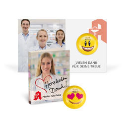 Werbe-Klappkarte, Lindt "HELLO" Mini Emoti