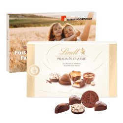 Lindt Pralinés Classic im Werbeschuber