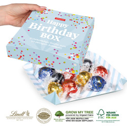 PRÄSENTBOX MIT LINDT LINDOR PRALINÉS