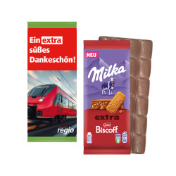 Milka Schokoladentafel Extra, 190 g im Werbeschuber