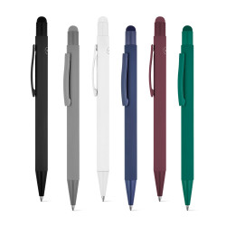 CLINT TOUCH. Kugelschreiber mit modernem Design aus recyceltem Aluminium (100% rAL) mit Gummibeschichtung