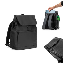 AZORES BAG. Laptop-Rucksack (16") aus PU, mit Klappe, die alle Fächer abdeckt