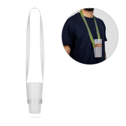 BRADFORD. SET Lanyard SUBLIMATION Long II (20 mm) Duo aus recyceltem Polyester (100 % rPET) mit Sublimations-Lanyard und Becherhalter