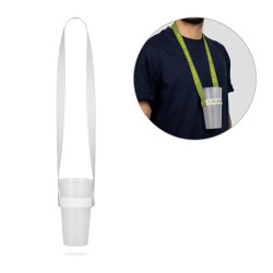 SWINDON. SET Lanyard SUBLIMATION Long II (20 mm) Duo mit sublimiertem elastischem Becherhalter