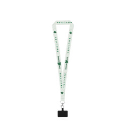 EPSOM. SET Lanyard SUBLIMATION Long II (20 mm) aus recyceltem Polyester (100% rPET) mit 20 mm Karabinerhaken und Handyhalterung