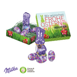 Osternest, Milka Ostereier und Osterhase