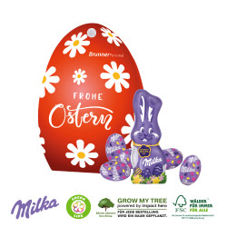 WERBE-OSTEREI MIT SCHOKOLADENMISCHUNG VON MILKA WERBE-OSTEREI MIT SCHOKOLADENMISCHUNG VON MILKA