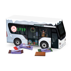 3D Adventskalender "Bus" mit Milka Schokolade 3D Adventskalender "Bus" mit Milka Schokolade