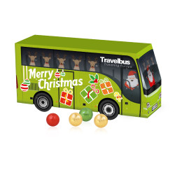 3D Adventskalender "Bus" mit Fairtrade® Schokolade 3D Adventskalender "Bus" mit Fairtrade® Schokolade